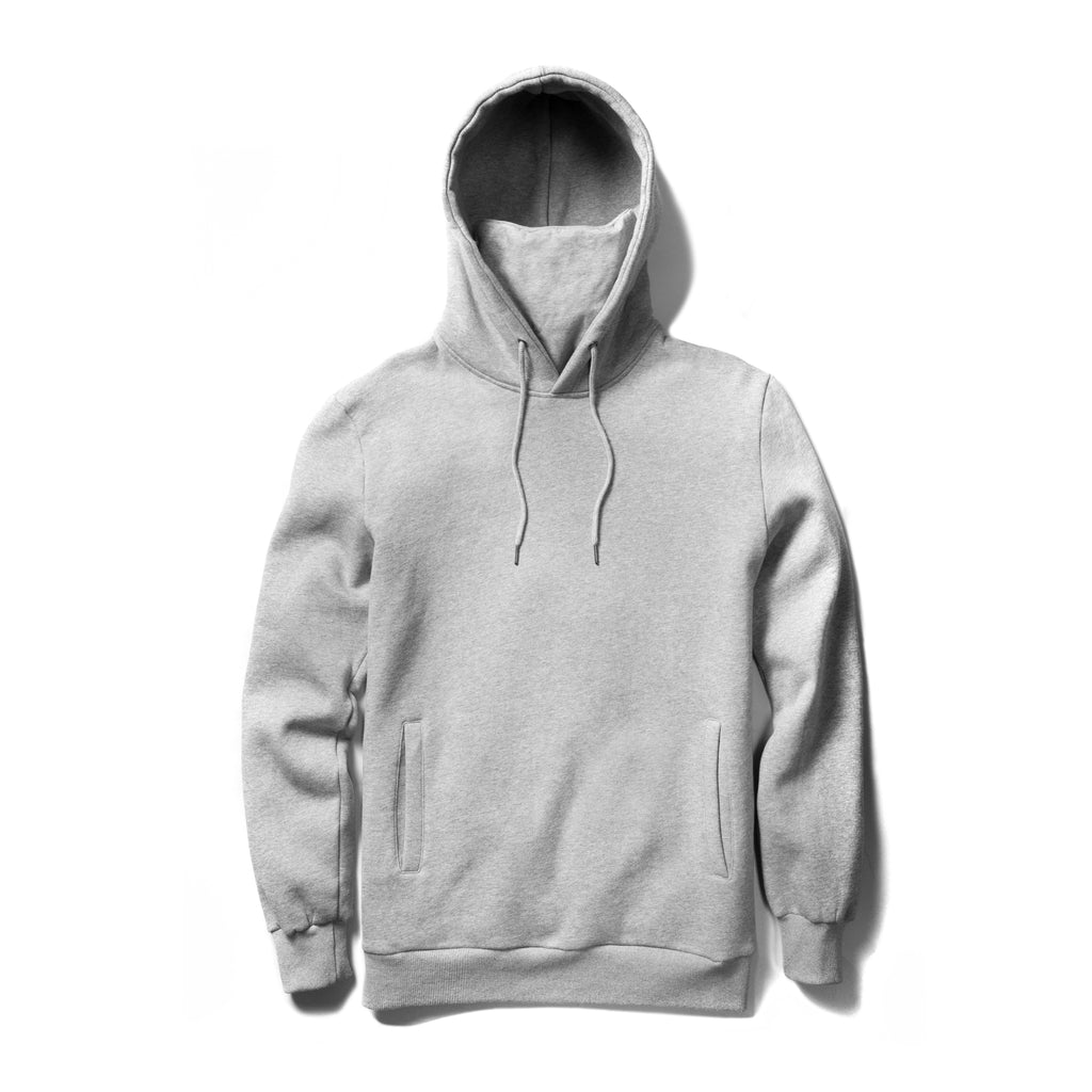 Face Mask Hoodie - Heather Grey